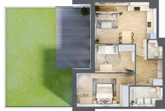 3 pokoje, mieszkanie 63,12 m², parter, oferta nr AA.00.03, Ptasia Vita, Poznań, Grunwald, Grunwald Południe, ul. Ptasia 32