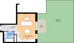 1 pokój, mieszkanie 30,09 m², parter, oferta nr AB.00.01, Ptasia Vita, Poznań, Grunwald, Grunwald Południe, ul. Ptasia 32
