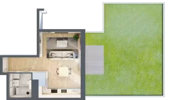 1 pokój, mieszkanie 30,09 m², parter, oferta nr AB.00.01, Ptasia Vita, Poznań, Grunwald, Grunwald Południe, ul. Ptasia 32