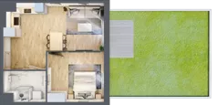 2 pokoje, mieszkanie 44,06 m², parter, oferta nr AA.00.06, Ptasia Vita, Poznań, Grunwald, Grunwald Południe, ul. Ptasia 32