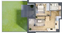 2 pokoje, mieszkanie 47,08 m², parter, oferta nr AA.00.04, Ptasia Vita, Poznań, Grunwald, Grunwald Południe, ul. Ptasia 32