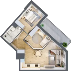 3 pokoje, mieszkanie 59,15 m², piętro 1, oferta nr AA0105/4, M Bemowo 4, Warszawa, Bemowo, Chrzanów, ul. Szeligowska
