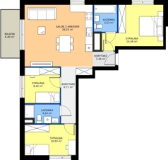 4 pokoje, mieszkanie 79,12 m², piętro 4, oferta nr AB0408/4, M Bemowo 4, Warszawa, Bemowo, Chrzanów, ul. Szeligowska