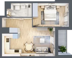 2 pokoje, mieszkanie 42,04 m², piętro 1, oferta nr AA0107/4, M Bemowo 4, Warszawa, Bemowo, Chrzanów, ul. Szeligowska