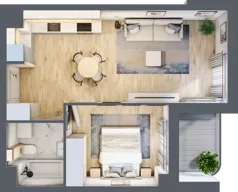 2 pokoje, mieszkanie 41,94 m², piętro 1, oferta nr AA0104/4, M Bemowo 4, Warszawa, Bemowo, Chrzanów, ul. Szeligowska