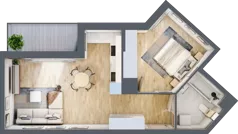 2 pokoje, mieszkanie 48,39 m², piętro 1, oferta nr AA0101/4, M Bemowo 4, Warszawa, Bemowo, Chrzanów, ul. Szeligowska