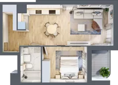 2 pokoje, mieszkanie 44,42 m², piętro 3, oferta nr AA0304/4, M Bemowo 4, Warszawa, Bemowo, Chrzanów, ul. Szeligowska