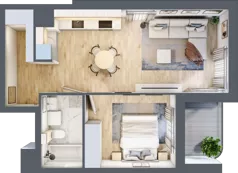 2 pokoje, mieszkanie 44,42 m², piętro 2, oferta nr AA0204/4, M Bemowo 4, Warszawa, Bemowo, Chrzanów, ul. Szeligowska