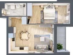 2 pokoje, mieszkanie 42,04 m², piętro 1, oferta nr AC0101/4, M Bemowo 4, Warszawa, Bemowo, Chrzanów, ul. Szeligowska