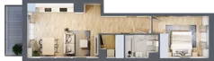 2 pokoje, mieszkanie 44,59 m², piętro 1, oferta nr BB0103/4, M Bemowo 4, Warszawa, Bemowo, Chrzanów, ul. Szeligowska