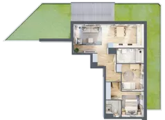 3 pokoje, mieszkanie 68,88 m², parter, oferta nr BA0005/4, M Bemowo 4, Warszawa, Bemowo, Chrzanów, ul. Szeligowska