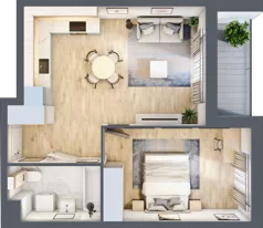 2 pokoje, mieszkanie 44,08 m², piętro 3, oferta nr BB0302/4, M Bemowo 4, Warszawa, Bemowo, Chrzanów, ul. Szeligowska