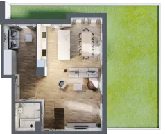 4 pokoje, mieszkanie 113,63 m², parter, oferta nr B3.00.03, Południe Vita etap IV, Gdańsk, Orunia Górna-Gdańsk Południe, ul. Kazimierza Wielkiego 