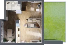 4 pokoje, mieszkanie 106,50 m², parter, oferta nr B3.00.08, Południe Vita etap IV, Gdańsk, Orunia Górna-Gdańsk Południe, ul. Kazimierza Wielkiego 