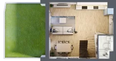 3 pokoje, mieszkanie 63,20 m², parter, oferta nr B3.00.02, Południe Vita etap IV, Gdańsk, Orunia Górna-Gdańsk Południe, ul. Kazimierza Wielkiego 
