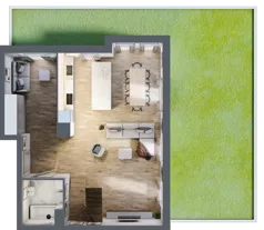 4 pokoje, mieszkanie 113,58 m², parter, oferta nr B4.00.04, Południe Vita etap IV, Gdańsk, Orunia Górna-Gdańsk Południe, ul. Kazimierza Wielkiego 