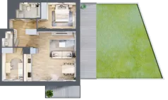 3 pokoje, mieszkanie 63,62 m², piętro 1, oferta nr M1/1/1/14, Przy Parku Vita II etap, Wrocław, Tarnogaj, Krzyki, ul. Międzyleska 2