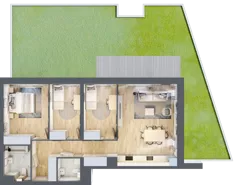 4 pokoje, mieszkanie 81,90 m², parter, oferta nr M1/1/0/04, Przy Parku Vita II etap, Wrocław, Tarnogaj, Krzyki, ul. Międzyleska 2