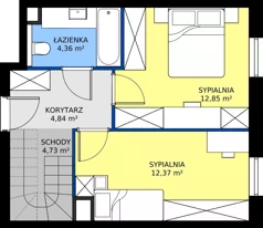 3 pokoje, mieszkanie 74,85 m², piętro 2, oferta nr A/KL2/2/07, Podhalańska Vita, Wrocław, Żerniki, Złotniki, ul. Podhalańska