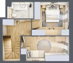 3 pokoje, mieszkanie 74,85 m², piętro 2, oferta nr A/KL2/2/07, Podhalańska Vita, Wrocław, Żerniki, Złotniki, ul. Podhalańska