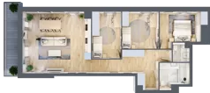 4 pokoje, mieszkanie 84,50 m², piętro 3, oferta nr A/KL1/3/01, Podhalańska Vita, Wrocław, Żerniki, Złotniki, ul. Podhalańska