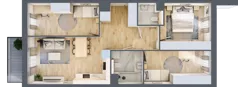4 pokoje, mieszkanie 68,62 m², piętro 1, oferta nr A/KL2/1/10, Podhalańska Vita, Wrocław, Żerniki, Złotniki, ul. Podhalańska