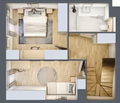 3 pokoje, mieszkanie 76,21 m², piętro 2, oferta nr A/KL2/2/12, Podhalańska Vita, Wrocław, Żerniki, Złotniki, ul. Podhalańska