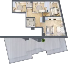 4 pokoje, mieszkanie 72,87 m², piętro 3, oferta nr A/KL1/3/02, Podhalańska Vita, Wrocław, Żerniki, Złotniki, ul. Podhalańska