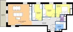 4 pokoje, mieszkanie 84,50 m², piętro 1, oferta nr A/KL1/1/01, Podhalańska Vita, Wrocław, Żerniki, Złotniki, ul. Podhalańska