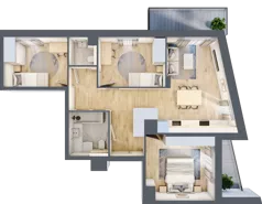 4 pokoje, mieszkanie 67,42 m², piętro 1, oferta nr A/KL1/1/02, Podhalańska Vita, Wrocław, Żerniki, Złotniki, ul. Podhalańska