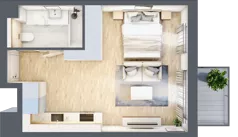 1 pokój, mieszkanie 31,35 m², piętro 2, oferta nr A/KL2/2/05, Podhalańska Vita, Wrocław, Żerniki, Złotniki, ul. Podhalańska