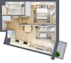 2 pokoje, mieszkanie 38,02 m², piętro 1, oferta nr A/KL2/1/08, Podhalańska Vita, Wrocław, Żerniki, Złotniki, ul. Podhalańska