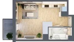 1 pokój, mieszkanie 29,46 m², piętro 3, oferta nr A/KL2/3/01, Podhalańska Vita, Wrocław, Żerniki, Złotniki, ul. Podhalańska