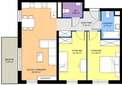 3 pokoje, mieszkanie 67,33 m², piętro 1, oferta nr 107/7, Aleje Praskie VII, Warszawa, Praga Południe, Kamionek, ul. Podskarbińska/ Iławska
