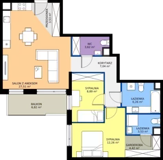 3 pokoje, mieszkanie 77,06 m², piętro 4, oferta nr 130/7, Aleje Praskie VII, Warszawa, Praga Południe, Kamionek, ul. Podskarbińska/ Iławska