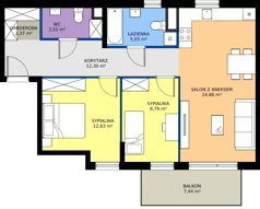3 pokoje, mieszkanie 70,50 m², piętro 1, oferta nr 065/7, Aleje Praskie VII, Warszawa, Praga Południe, Kamionek, ul. Podskarbińska/ Iławska