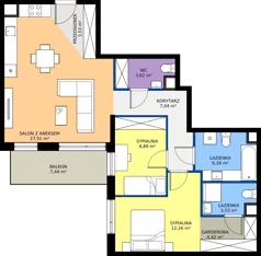 3 pokoje, mieszkanie 77,06 m², piętro 1, oferta nr 103/7, Aleje Praskie VII, Warszawa, Praga Południe, Kamionek, ul. Podskarbińska/ Iławska
