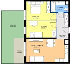 3 pokoje, mieszkanie 54,14 m², piętro 1, oferta nr 105/7, Aleje Praskie VII, Warszawa, Praga Południe, Kamionek, ul. Podskarbińska/ Iławska