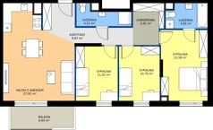 4 pokoje, mieszkanie 90,41 m², piętro 2, oferta nr 119/7, Aleje Praskie VII, Warszawa, Praga Południe, Kamionek, ul. Podskarbińska/ Iławska