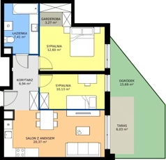 3 pokoje, mieszkanie 60,72 m², parter, oferta nr 056/7, Aleje Praskie VII, Warszawa, Praga Południe, Kamionek, ul. Podskarbińska/ Iławska