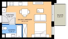 1 pokój, mieszkanie 31,42 m², piętro 4, oferta nr 087/7, Aleje Praskie VII, Warszawa, Praga Południe, Kamionek, ul. Podskarbińska/ Iławska