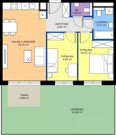 3 pokoje, mieszkanie 54,08 m², piętro 4, oferta nr D.273, Centralna Vita etap III, Kraków, Czyżyny, ul. Ciesielskiego