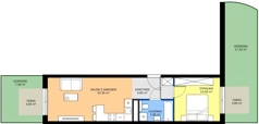 2 pokoje, mieszkanie 40,01 m², parter, oferta nr D.122, Centralna Vita etap III, Kraków, Czyżyny, ul. Ciesielskiego