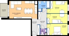 4 pokoje, mieszkanie 81,79 m², piętro 1, oferta nr D.253, Centralna Vita etap III, Kraków, Czyżyny, ul. Ciesielskiego
