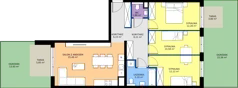 4 pokoje, mieszkanie 81,79 m², parter, oferta nr D.002, Centralna Vita etap III, Kraków, Czyżyny, ul. Ciesielskiego