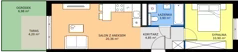 2 pokoje, mieszkanie 40,01 m², piętro 1, oferta nr D.104, Centralna Vita etap III, Kraków, Czyżyny, ul. Ciesielskiego