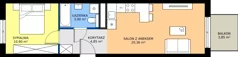 2 pokoje, mieszkanie 40,01 m², piętro 6, oferta nr D.190, Centralna Vita etap III, Kraków, Czyżyny, ul. Ciesielskiego