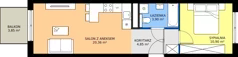 2 pokoje, mieszkanie 40,01 m², piętro 5, oferta nr D.118, Centralna Vita etap III, Kraków, Czyżyny, ul. Ciesielskiego