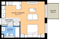 1 pokój, mieszkanie 33,86 m², piętro 6, oferta nr D.289, Centralna Vita etap III, Kraków, Czyżyny, ul. Ciesielskiego