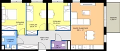 4 pokoje, mieszkanie 77,69 m², piętro 4, oferta nr D.091, Centralna Vita etap III, Kraków, Czyżyny, ul. Ciesielskiego